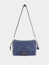 Fendi Blue Nappa Leather Mamma Baguette Bag