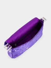 Fendi Purple Sequin Baguette Shoulder Bag