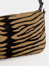 Fendi Tiger-Print Pony Hair Baguette Bag