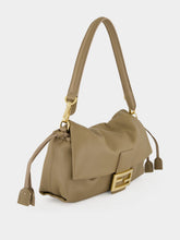 Fendi Dove Grey Soft Medium Baguette Leather Bag
