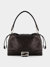 Fendi Black Soft Large Baguette Leather Bag