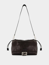 Fendi Black Soft Large Baguette Leather Bag