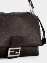 Fendi Black Soft Large Baguette Leather Bag
