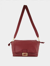 Fendi Dark Red Soft Large Baguette® Leather Bag