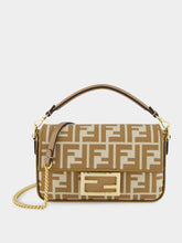 Fendi Beige FF jacquard Mini Baguette