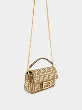 Fendi Beige FF jacquard Mini Baguette
