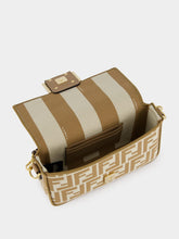 Fendi Beige FF jacquard Mini Baguette