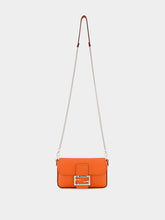 Fendi Orange Baguette Mini Selleria Bag