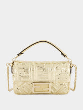 Gold Mini Baguette Sequin Bag | PDP - Fashion Clinic