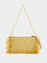 Fendi Beige Jacquard Baguette Pouch