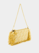 Fendi Beige Jacquard Baguette Pouch