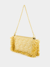Fendi Beige Jacquard Baguette Pouch
