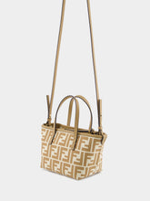 Fendi Roll Mini FF Beige Jacquard Mini Bag