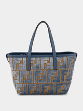 Fendi Light Blue FF Jacquard Mini Shopper Bag
