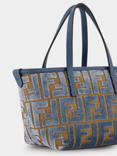 Fendi Light Blue FF Jacquard Mini Shopper Bag