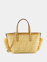 Fendi Beige Mini Roll Raffia Jacquard Bag