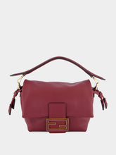Fendi Burgundy Mamma Baguette Mini Bag