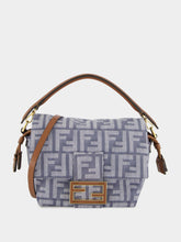 Fendi Blue FF Jacquard Mamma Baguette Mini