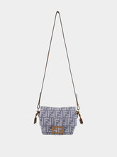 Fendi Blue FF Jacquard Mamma Baguette Mini