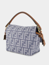 Fendi Blue FF Jacquard Mamma Baguette Mini