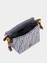 Fendi Blue FF Jacquard Mamma Baguette Mini