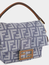 Fendi Blue FF Jacquard Mamma Baguette Mini