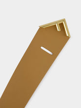 Fendi Beige Logo-Plaque Leather Belt