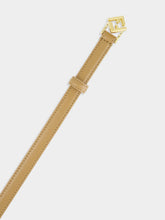 Fendi Beige FF Diamonds Leather Belt