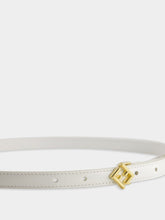 Fendi White FF Diamonds Leather Belt