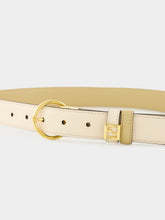 Fendi White and Cappuccino Reversible FF Leather Belt