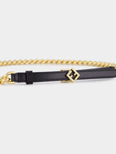 Fendi Gold and Black FF Diamonds Chain Belt