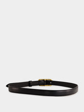 Fendi Black Leather FF Thin Belt
