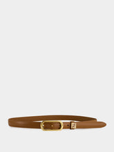 Fendi Brown Leather FF Thin Belt