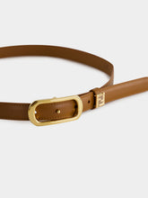 Fendi Brown Leather FF Thin Belt
