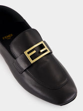 Fendi Black Baguette Leather Loafers