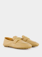 Fendi Beige Nappa-Leather Loafers