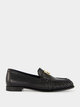 Fendi Black Nappa Leather Baguette Loafers