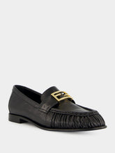 Fendi Black Nappa Leather Baguette Loafers