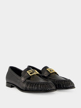Fendi Black Nappa Leather Baguette Loafers