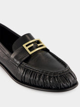Fendi Black Nappa Leather Baguette Loafers