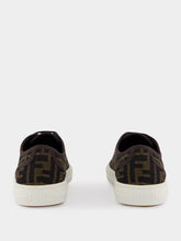 Fendi Brown FF Fabric Domino Low-Top Sneakers