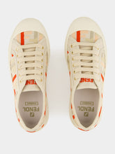 Fendi Beige Embroidered Domino Sneakers