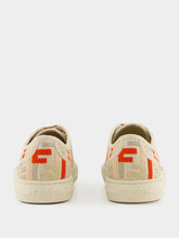 Fendi Beige Embroidered Domino Sneakers