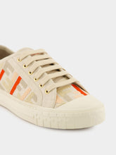 Fendi Beige Embroidered Domino Sneakers