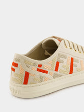 Fendi Beige Embroidered Domino Sneakers