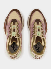 Fendi Brown Mesh and Suede Sneakers