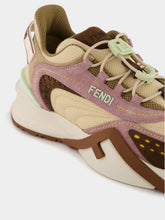 Fendi Brown Mesh and Suede Sneakers