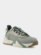 Matcha Mesh & Suede Flow Low-Top Sneakers