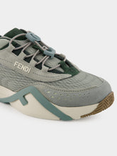 Fendi Matcha Mesh & Suede Flow Low-Top Sneakers