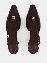 Fendi Brown FFold Slingbacks